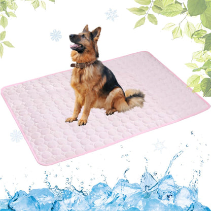 Selbstkühlende Kühlmatte für Hunde und Katzen – waschbar, für Zuhause, Auto und unterwegs, Blau, 50 × 60 cm