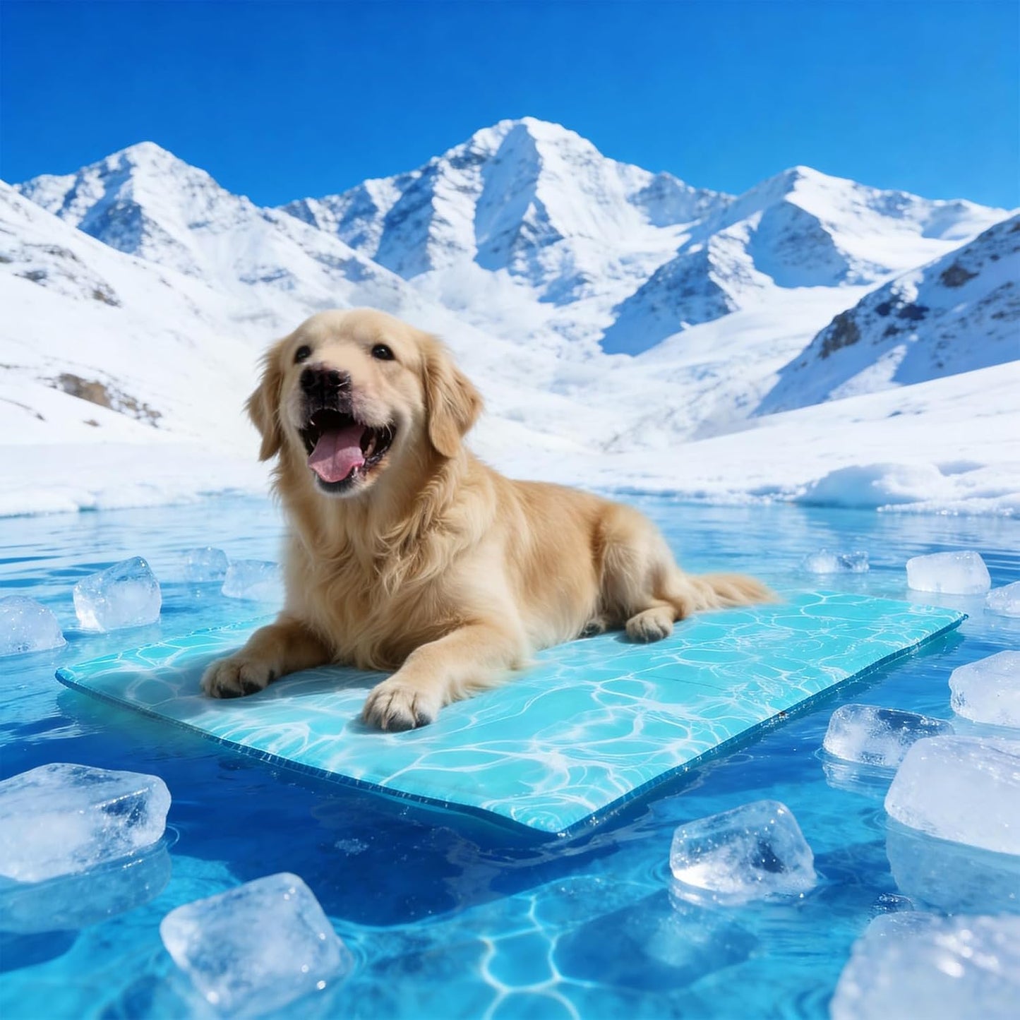 Pawtasy Kühlmatte für Hunde und Katzen – selbstkühlend mit Kühlgel, XXL 120 × 80 cm
