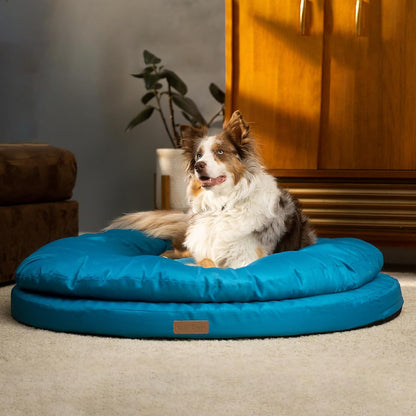 ClevaHome Orthopädisches Hundebett für große Hunde – waschbar, 30 Zoll, Eisblau
