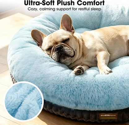 ClevaHome Orthopädisches Hundebett für große Hunde – waschbar, 30 Zoll, Eisblau