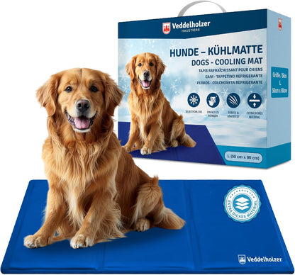 Veddelholzer Kühlmatte für Hunde, Größe M – extra dick, selbstkühlend ohne Strom, faltbar und leicht zu reinigen, ideal für Sommer und Reisen